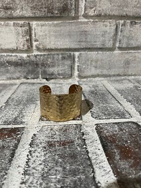 Hammered Gold Cuff Bracelet